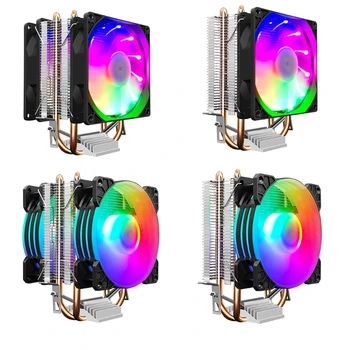 Вентилатор за охлаждане на компютъра за корпуса на радиатора Cooler RGB LED Подсветката Multicolor Adjust