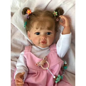 NPK 55 см Силикон за цялото тяло Водоустойчив Кукла за деца на Принцеса Бети Реалистична Мека при Допир 3D Кожа Многопластова Живопис