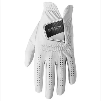 Професионални ръкавици за голф от овча кожа за мъже, бели ръкавици, Утолщающие дланта, подарък за играч на голф, меки дишащи