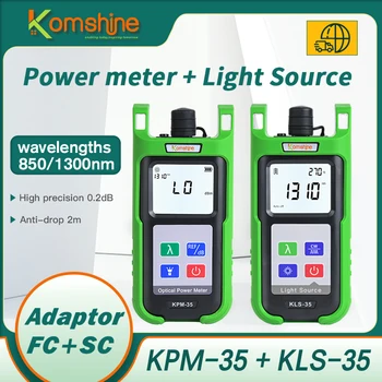 Тестер за загуба на 7 дължини на вълните на Оптични електромера KPM-35 + оптичен Източник на светлина KLS-35 мулти-режим 850/1300 нм