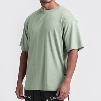 Мъжки t-shirt голям размер, риза с къси ръкави, обикновена бързо съхнещи спортни тениски