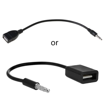 3,5 мм plug AUX жак, USB 2.0 женски конвертор кабел кабел авто MP3 Директен доставка