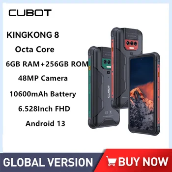 Cubot KingKong 8 Здравите Смартфони Восьмиядерный 6 + GB 256 GB 6,528-инчов FHD 13 Android Мобилен Телефон, Батерия 10600 ма 48-Мегапикселова Камера, NFC