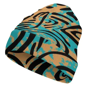 Полинезийски пуловер на поръчка, вязаная шапка, мъжки и дамски модни художествена капачка, есен / зима, топло вязаная капачка 2023