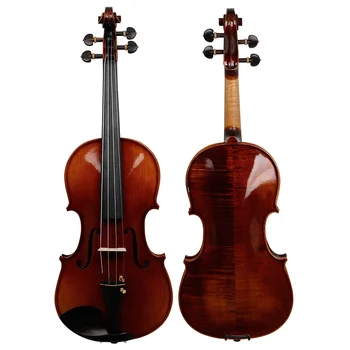Професионална цигулка 4/4 Ръчно изработени, Акустична цигулка от елового дърво, комплекти за цигулка с футляром и смычком, подарък за музикални инструменти за начинаещи