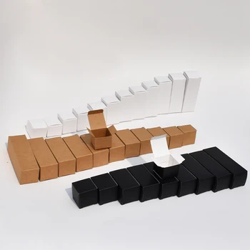 Опаковъчна кутия от бял картон, опаковъчна хартия за направата на свещи от черно изработване на височина 3.5, 4.5, 5.5, 6.5, 7.5, 8.5, 9.5, 10.5 см, 50 бр.