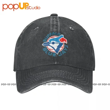 Бейзболна шапка от стираной плат деним, с логото на Buffalo Blue Jays, шапки шофьори на камиони, Стръмни Горещи оферти