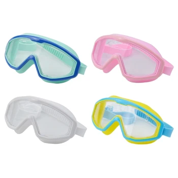 Очила за плуване за деца с защита срещу замъгляване и виолетови, без течове, с гъвкава каишка Очила за плуване за деца 3-16 години