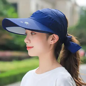Луксозен дамски солнцезащитная шапка Однотонная Регулируема бейзболна шапка Здрава бейзболна шапка