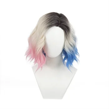 2-цветна перука за cosplay Энид Синклер, перука с цвят среда Адамс, подпори за карнавал за Хелоуин и Перука за cosplay аниме за жени, момичета