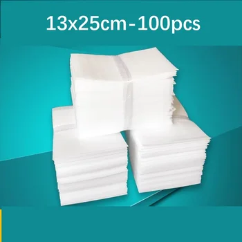 13x25cm100pcs Защитен изолационен лист от полиуретанова пяна EPE, Амортизирующая опаковка, Опаковъчен материал, цвят бял, шампанско, фолио, амбалажна хартия