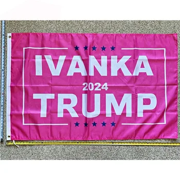 Флаг на Доналд Тръмп Безплатна ДОСТАВКА 2024 Дон Младши Иванка Жени Плакат с надпис: САЩ 3x5'yhx0094