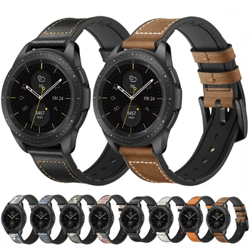 20 mm 22мм Кожена Каишка за Samsung Galaxy Watch 4/5/6 40 мм 44mm Huawei Watch 3/4/GT2e/3 Pro Гривна за Amazfit GTR 47милиметър Каишка