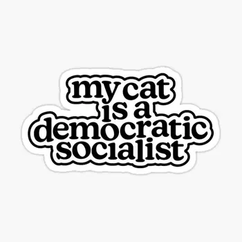 Котката ми - демократична Социалистическа Стикер, Стикер за Декор на Лаптоп, Спални, Кола, Хубава Мультяшного Изкуство, Мода Обществени Куфар