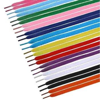 12 Чифта сменяеми Цветни връзки плосък ремък Широк ремък за спортни обувки Маратонки (разноцветни)