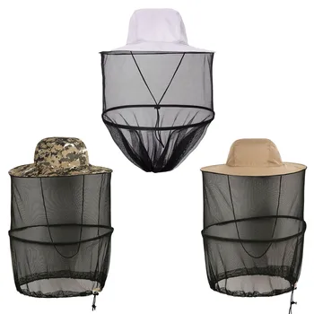 Шапка-мрежа срещу комари с лента за врата, солнцезащитная шапка за риболов, подходяща за мъже /жени