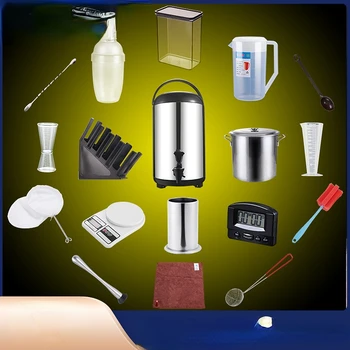 Реклама, предназначена за магазини, чай с мляко Техника Шейкър Малки инструменти за приготвяне на чай с мляко