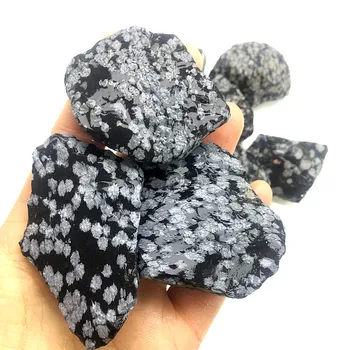 Естествен кварцов минерална груб камък crystal лечебен камък горещ продаваният продукт снежинка обсидиан