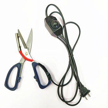 Портновские ножици с електрическо отопление, електрически горещи ножици, нож, ножици с топъл работен индикатор за рязане на тъкани, топлинна машина