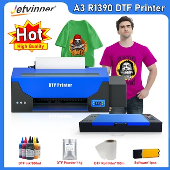 Принтер A3 DTF R1390 Спирката на принтер, Цифров DTF принтер с устройство за подаване на ролки за печат толстовок и тениски със собствените си ръце