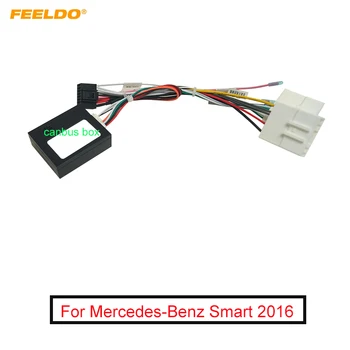 Авто 16-пинов аудио теглене на кабели FEELDO с предавателна Canbus за Mercedes-Benz, Smart 2016, адаптер за стерео вторичния пазар