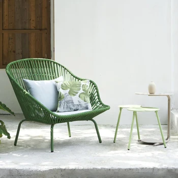 Комбинация столове за отдих на балкона, градина ротанговый мързелив диван-стол B & B creative Nordic rattan chair kit