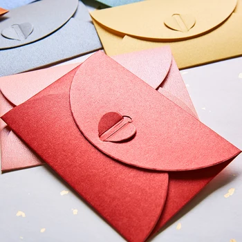 Цветен плик цвят хартия Love Pearl, позлатени плик, пликове за покани за сватба