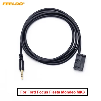 FEELDO 1 бр. 3,5 мм авто аудио адаптер с автоинтерфейсом Aux-in за Focus, Mondeo Mk2 C-Max и S-Max 6000 CD AUX кабел # FD2860