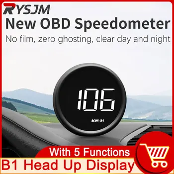 B1 OBD2 HUD Скоростомер Авто централен дисплей Проектор Алармена система EOBD Автоматично разход на гориво Волтметър Сензор за температура на водата