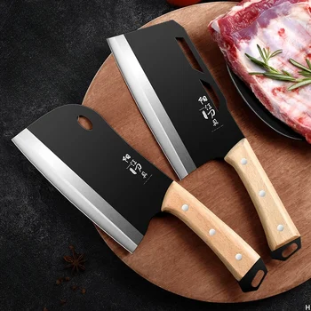 Кухненски нож от високо стомана, домакински нож за нарязване, разделочный нож с двойно предназначение, кухненски нож TB9195