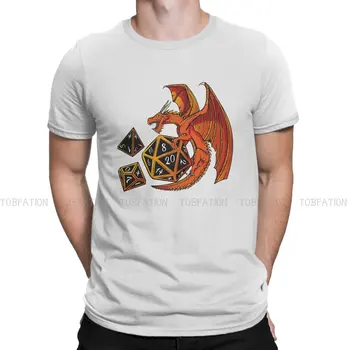 Модни тениски от полиестер The Dice Dragon, мъжки градинска риза в стил DnD Игра с кръгло деколте