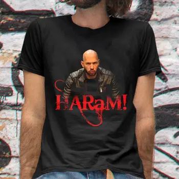 Нова Рядка тениска Andrew Тейт Haram С къс ръкав, Черна Риза Всички размери WS472