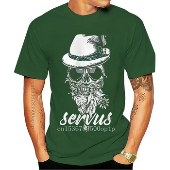 Нова мъжка тениска Fedora с черепа Bavaria Skull Flower Oktoberfest Servus