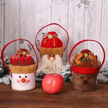 Креативните коледни подаръчни пакети с завязками, коледни опаковки за шоколадови бонбони, Свободна веревочная дръжка, Коледни подаръчни чанти за кукли с завязками