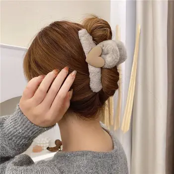 Рафтинг Прост Есенно-Зимна Прическа Love Grasp Клип Плюшено Нокът за коса Женски Аксесоари за коса-Шнола за коса в Корейски стил