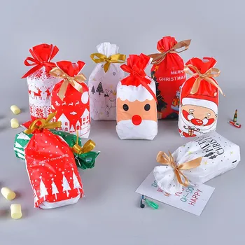 50 бр. Коледен подаръчен пакет, Коледна торбичка за бонбони, Сватба парти, чанта за съвсем малък, Коледни украси, Хелоуин за деца, торбичка за бонбони