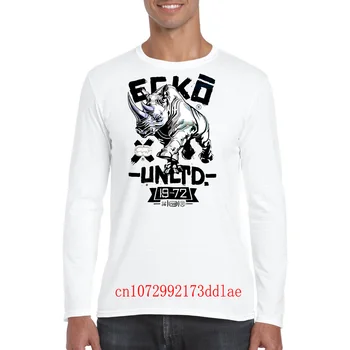 Нова градинска облекло Ecko_Unltd. През цялата деколте, Къс ръкав, графична бяла тениска е Нова мода, мъжете, жените, Размер S-3Xl