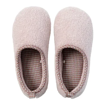 2023 Вълнени джапанки есенно-зимни дамски удобни домашни чехли с топла вътрешна безшумна мека подметка M-8801