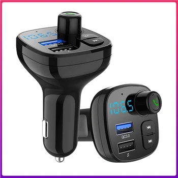 Автомобилен MP3 плейър Bluetooth 5,0 Приемник Предавател FM Радио Адаптер Dual USB QC3.0 Зарядно Устройство U Диск / TF Карта на Музика Без Загуба