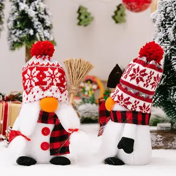 Коледно плюшено джудже Популярната идея за подарък Рождественскому гному Коледен орнамент във вид на елф ръчно изработени Очарователна плюшена декорация