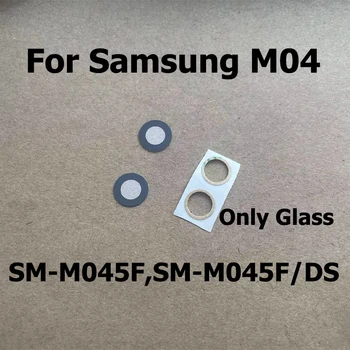 Оригинал За Samsung Galaxy M04 Задната със Стъклен Капак на Обектива на Камерата за Обратно виждане С Лепилен Стикер SM-M045F SM-M045F/DS