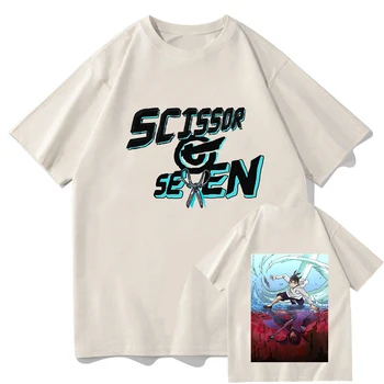 Scissor Seven Тениска Реколта Негабаритная Памучен Y2K Дамски Ризи Harajuku Лятна Мода Ежедневни Градинска Дрехи С Къс Ръкав