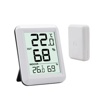 Безжичен Термометър-Влагомер, Цифров LCD монитор на температурата и влажността в детската стая, Сензор за станция време на закрито и на открито