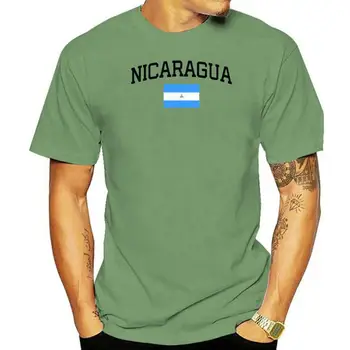 2022 Последната Мъжка тениска Мода Лято Нова мода Никарагуа Тениска Флаг на Страната Гордост Въведете Вашето Име /Numbertee Производител на Ризи