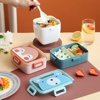 Кавайный сладко обяд-бокс Bento за деца, момичета, училищни портативни мини-контейнери за закуски и сандвичи
