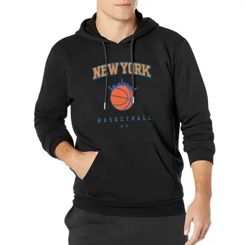 Ню Йорк Баскетбол Свободни Блузи, Мъжки индивидуалност Градинска мода Пуловер Hoody Зимен Ретро Дизайн Качулки 5XL 6XL