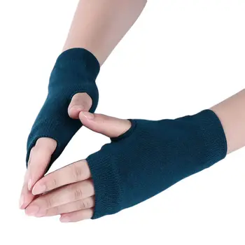Еластични Възли ръкавици за плетене на една кука, Обикновена ръкавица на китката, половината от ръкавици с един пръст, Велосипедни ръкавици, Ръкавици от изкуствена вълна, ръкавици на полпальца